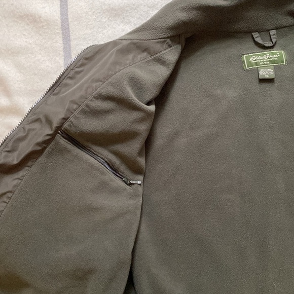 Eddie Bauer Men's Green Fleece Lined Soft Shell Jacket Size Extra Large - Picture 11 of 15